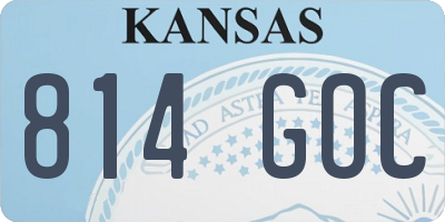 KS license plate 814GOC
