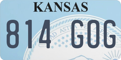 KS license plate 814GOG