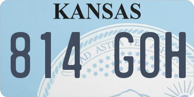 KS license plate 814GOH
