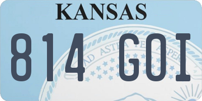 KS license plate 814GOI