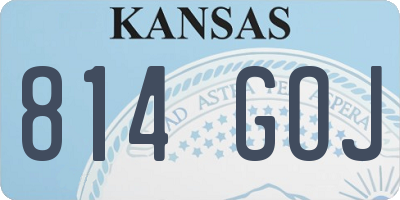 KS license plate 814GOJ