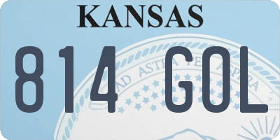KS license plate 814GOL