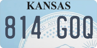 KS license plate 814GOQ