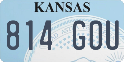 KS license plate 814GOU