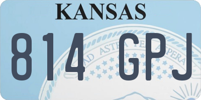KS license plate 814GPJ