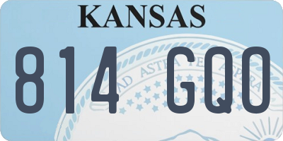 KS license plate 814GQO