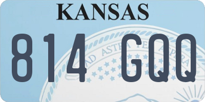 KS license plate 814GQQ
