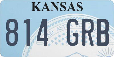 KS license plate 814GRB