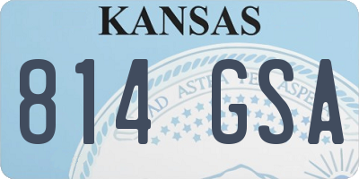 KS license plate 814GSA