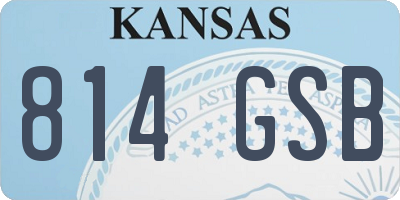 KS license plate 814GSB
