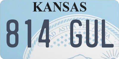 KS license plate 814GUL