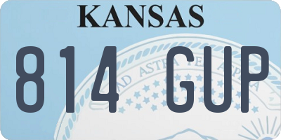 KS license plate 814GUP