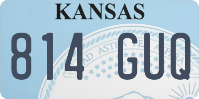 KS license plate 814GUQ