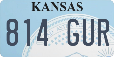 KS license plate 814GUR