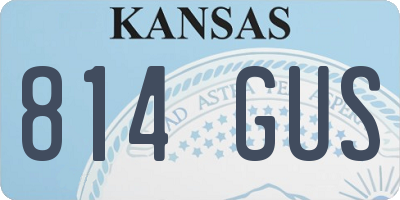 KS license plate 814GUS
