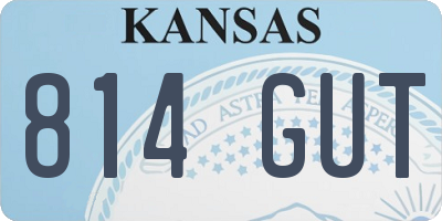 KS license plate 814GUT