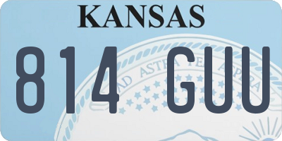 KS license plate 814GUU