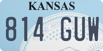 KS license plate 814GUW