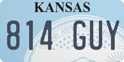 KS license plate 814GUY