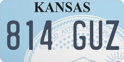 KS license plate 814GUZ