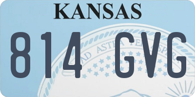 KS license plate 814GVG