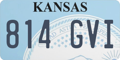 KS license plate 814GVI