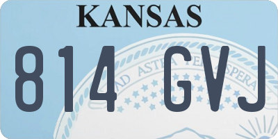 KS license plate 814GVJ