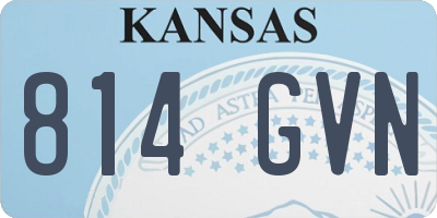 KS license plate 814GVN