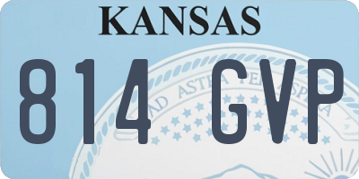 KS license plate 814GVP
