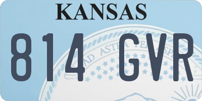 KS license plate 814GVR