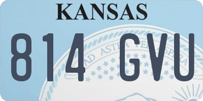 KS license plate 814GVU