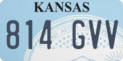 KS license plate 814GVV