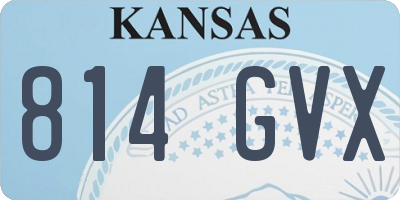 KS license plate 814GVX