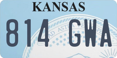KS license plate 814GWA