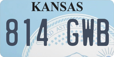 KS license plate 814GWB