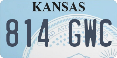 KS license plate 814GWC