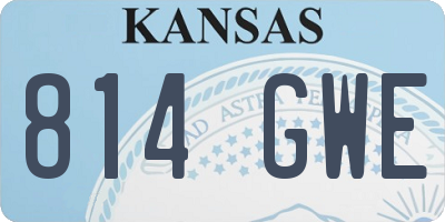 KS license plate 814GWE