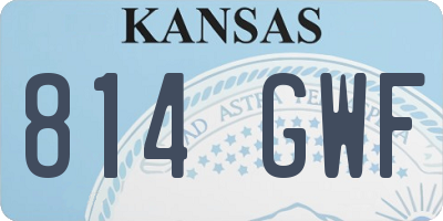 KS license plate 814GWF