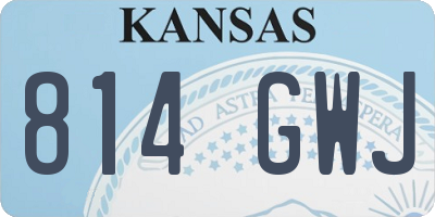 KS license plate 814GWJ