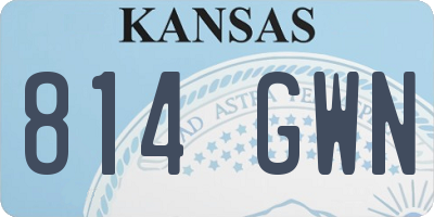 KS license plate 814GWN