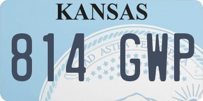 KS license plate 814GWP
