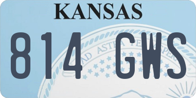 KS license plate 814GWS