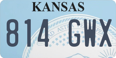 KS license plate 814GWX