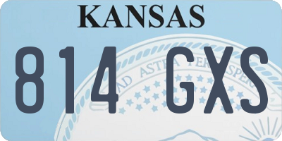 KS license plate 814GXS