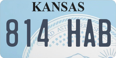 KS license plate 814HAB
