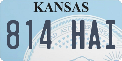 KS license plate 814HAI