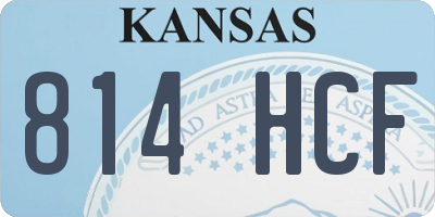 KS license plate 814HCF