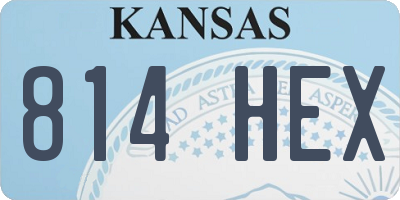 KS license plate 814HEX