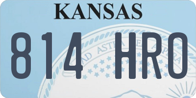 KS license plate 814HRO