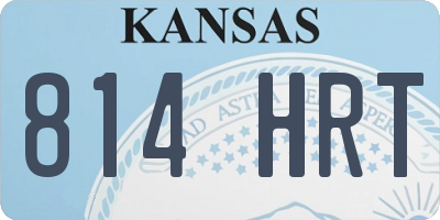 KS license plate 814HRT